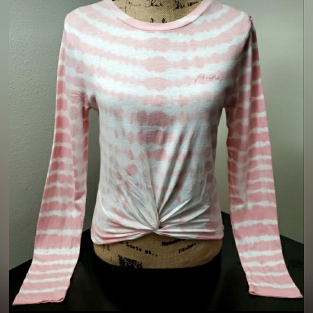 💓Pink SLIM FIT, Twist Front, Tie Dye T💓